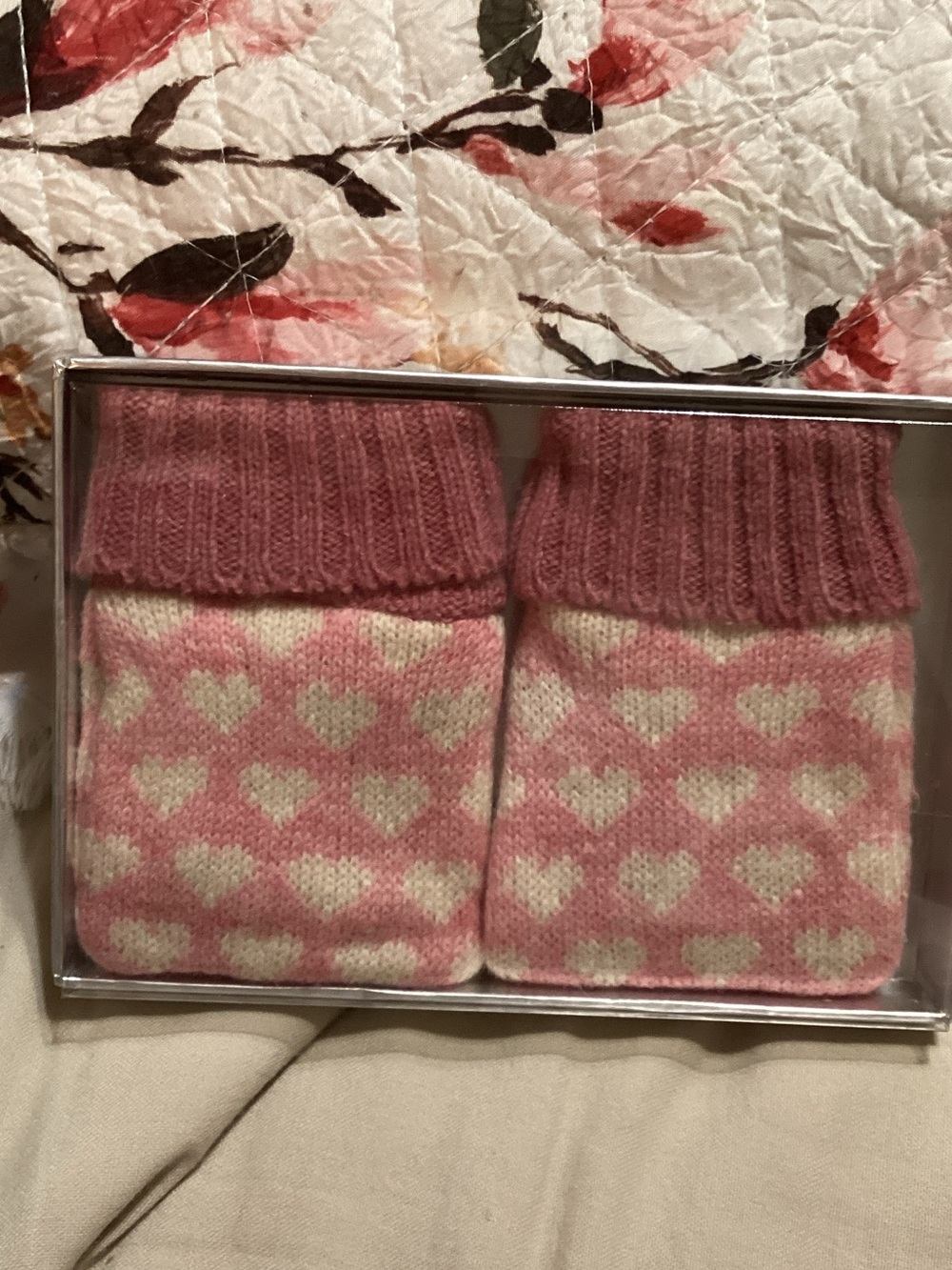 Pink heart hand warmers